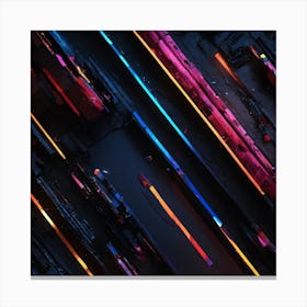 Neon lights Amoled Colorful  Canvas Print