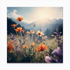 Wildflowers In The Mountains Canvas Print