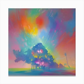 Rainbow Tree Canvas Print