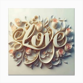 Love and flowers Canvas Print