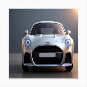 Silver Car Canvas Print