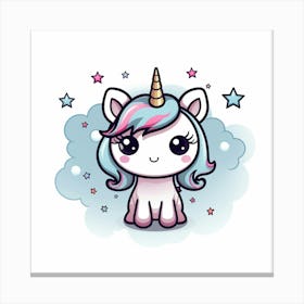 Cute Unicorn 198 Canvas Print