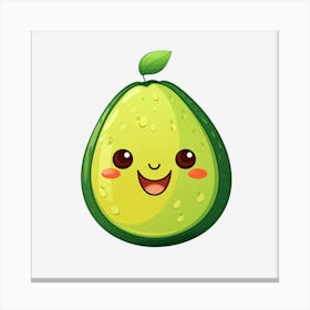 Avocado Kawaii 1 Canvas Print