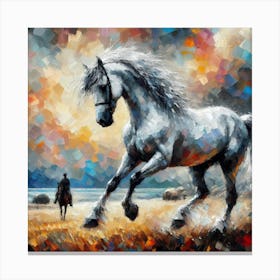 White Horse 1 Canvas Print