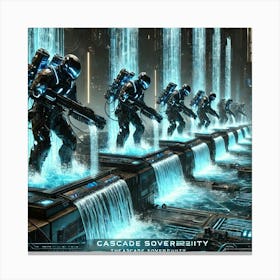 Cascade Sovereignty Scifi Aquashapers Canvas Print