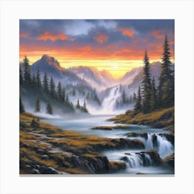 Landscape Painting Hd Hyperrealistic 3 Canvas Print