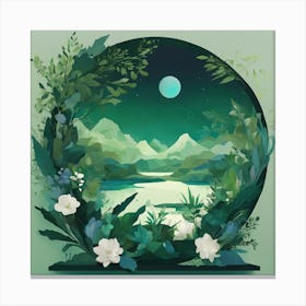 Moonlight In The Forest Canvas Print