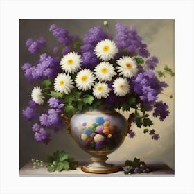 Flowers In A Vase Canvas Print