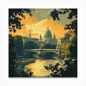 St Paul'S Cathedral Art Canvas Print