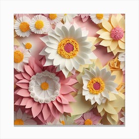 Paper Flowers 1 Canvas Print