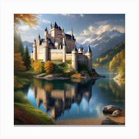 Castle By The Lake 4 Canvas Print