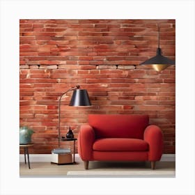 Red Brick Wall 1 Canvas Print