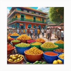 Hawaiian Market Canvas Print