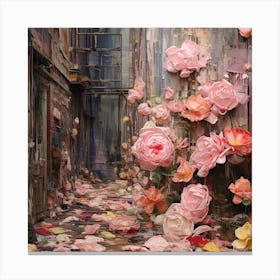 Roses In The Alley Canvas Print