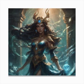 Azure Goddess Canvas Print