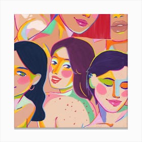 Group Of Women - Adorned Art Print Canvas Print