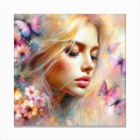 Butterfly Girl Canvas Print