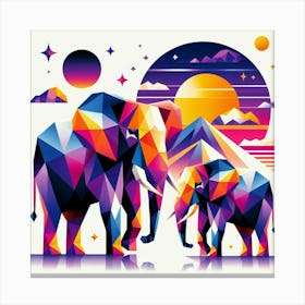 The Humble Helpers Elephants Canvas Print