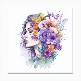 Default Watercolor Female With Flowers Logo White Background 0 86e64ee1 46a5 47a2 952c 6f0af80c5f51 1 Canvas Print