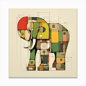 Abstract Elephant Canvas Print