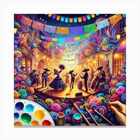 Mexican Street Art Canvas Print