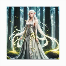 Elf In The Forest Canvas Print