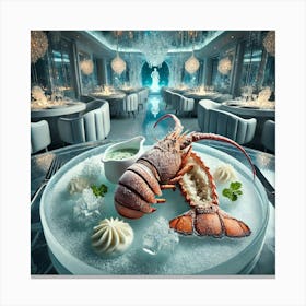 An Elegant Dish Called Cryo Seared Neptune Lobste Canvas Print