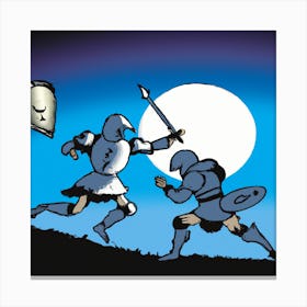 Knights Fighting 1 Canvas Print