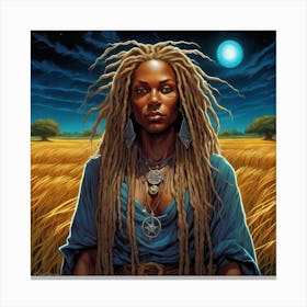 Woman With Dreadlocks 3 Canvas Print