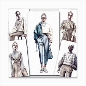 Fashion Sketchbook Canvas Print