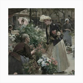 Flower Market 5 Canvas Print