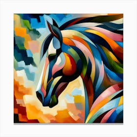 Colorful Horse Painting 3 Canvas Print