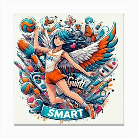 Smart Girl Canvas Print