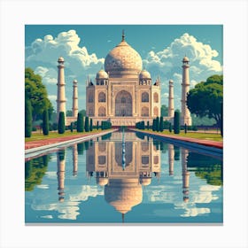 Taj Mahal In Agra Canvas Print