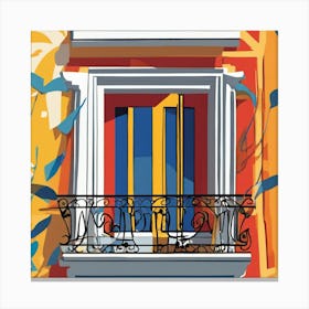 Lisbon Window in Matisse Style 2 Canvas Print