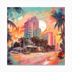 Miami Cityscape Canvas Print