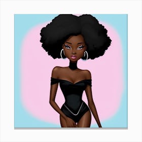 Afro Girl 5 Canvas Print