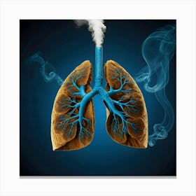 Lungs With Smoke Canvas Print