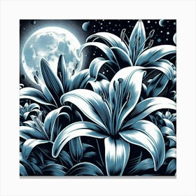 Lunar lilies 3 Canvas Print