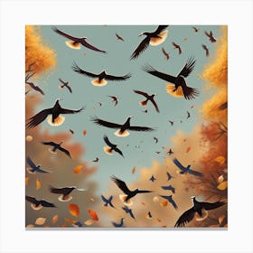Eagles In Flight Canvas Print