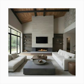 Modern Living Room 14 Canvas Print