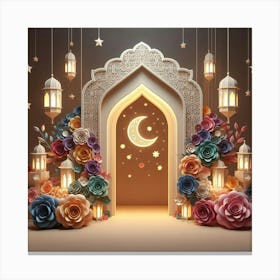 Ramadan Kareem Mubarak Lanterns 5 Canvas Print