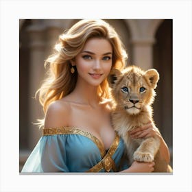 Barbie Lion Cub Canvas Print