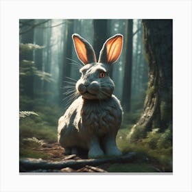 Bunny In Forest Haze Ultra Detailed Film Photography Light Leaks Larry Bud Melman Trending On (5) Canvas Print