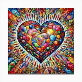 Heart Of World Love Canvas Print
