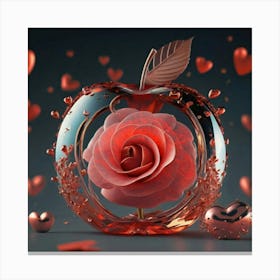 Rose In A Glass 1 Canvas Print