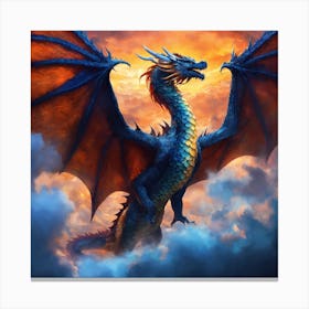 Dragon In The Sky Canvas Print