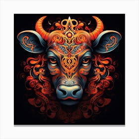 Bull Head 6 Canvas Print