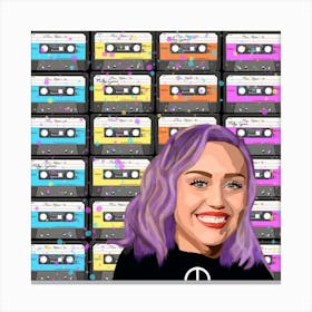 Miley Tapes Canvas Print