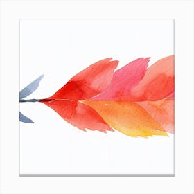 Watercolor Feather 1 Canvas Print